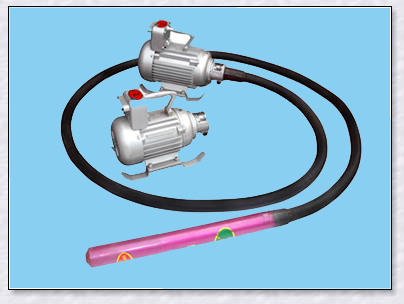 Poker concrete vibrators