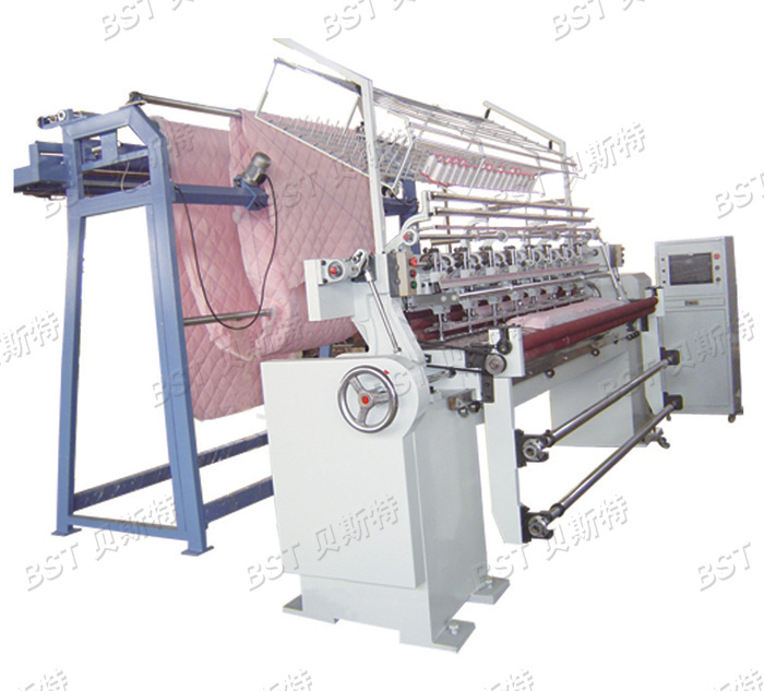 Multi needle lockstitch computerized quilting machine