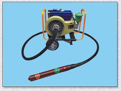 Diesel engine poker concrete vibrators