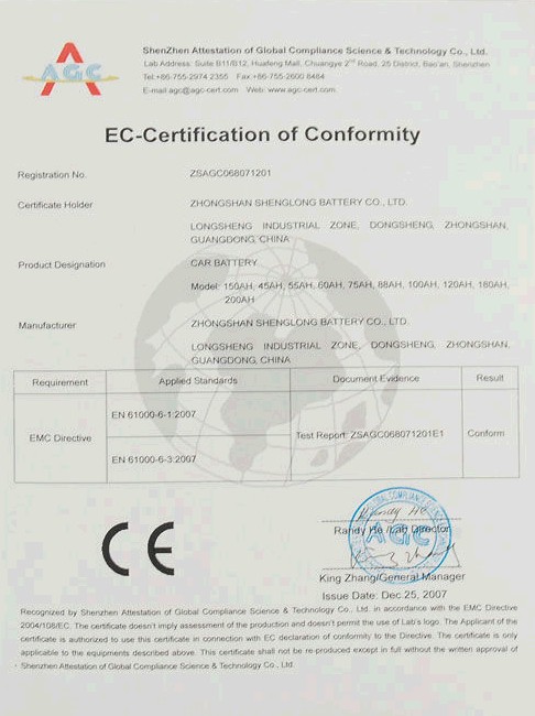 Certification